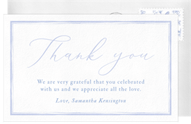 'Romantic Meadow' Baby Shower Thank You Note