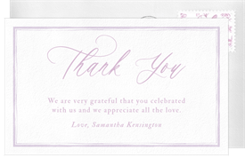 'Romantic Meadow' Wedding Thank You Note