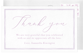 'Romantic Meadow' Baby Shower Thank You Note