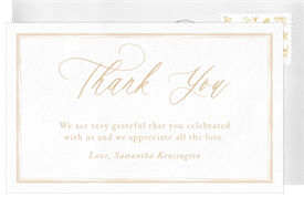 'Romantic Meadow' Wedding Thank You Note