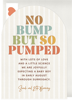 'So Pumped' Birth Announcement