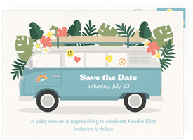 'Little Surfer' Baby Shower Save the Date