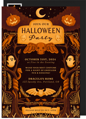 'Haunted Grove' Halloween Invitation