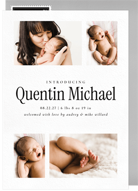 'Modern Arrival' Birth Announcement