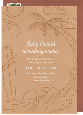 'Making Waves' Baby Shower Invitation