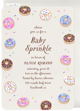 'Donut Sprinkle' Baby Shower Invitation