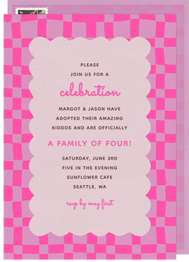 'Funky Plaid' Party Invitation