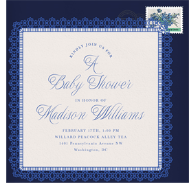 'Frilly' Baby Shower Invitation