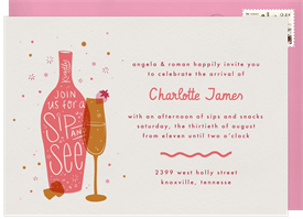 'Bubbly Bliss' Shower Invitation