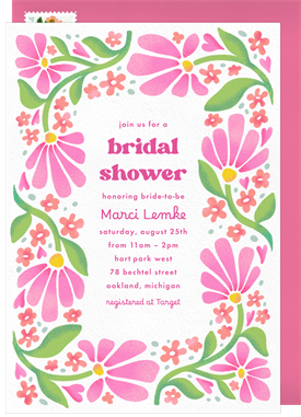 'Funky Flowers' Bridal Shower Invitation