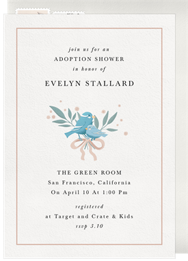 'Nested Love' Announcements Invitation