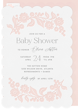 'Cottage Bouquet' Baby Shower Invitation