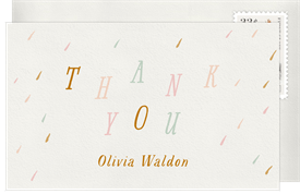 'Colorful Rain' Baby Shower Thank You Note