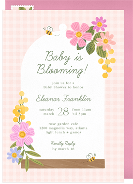 'Baby Terrarium' Baby Shower Invitation