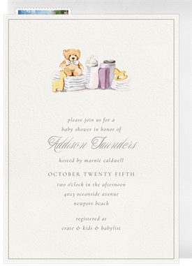 'Timeless Baby Essentials' Baby Shower Invitation