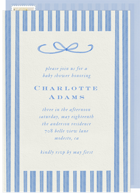 'Charming Stripes' Baby Shower Invitation