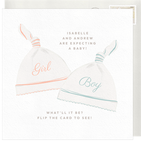 'Baby Hat Reveal' Gender Reveal Announcement