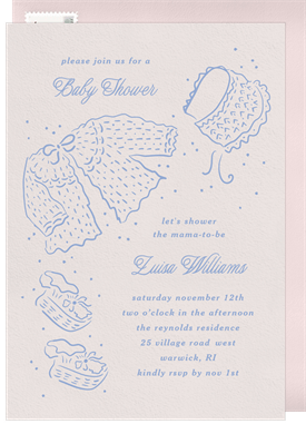 'Vintage Outfit' Baby Shower Invitation