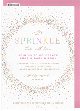 'Dainty Sprinkles' Baby Shower Invitation