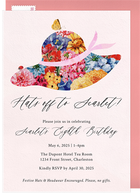 'Hats Off!' Kids Birthday Invitation