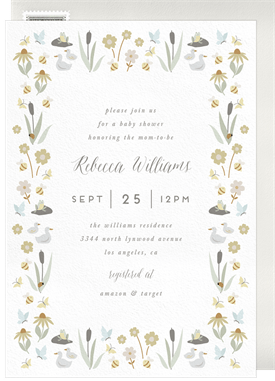 'Sweet Summer Pond' Baby Shower Invitation