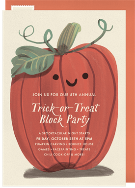 'Happy Pumpkin' Halloween Invitation