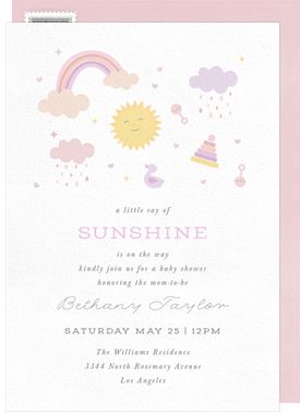 'Pastel Sunshine' Baby Shower Invitation