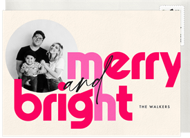 'Bold Merry Bright' Christmas Greetings Card