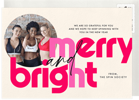 'Bold Merry Bright' Business Holiday Greetings Card