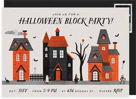 'Spooky Street' Halloween Invitation