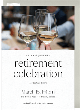 'Classic Simplicity' Retirement Invitation