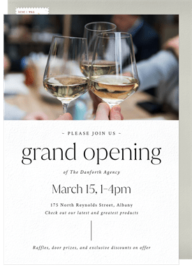 'Classic Simplicity' Grand opening Invitation