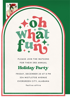 'Jolly Oh What Fun' Holiday Party Invitation