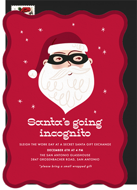 'Incognito Santa' Business Holiday Party Invitation