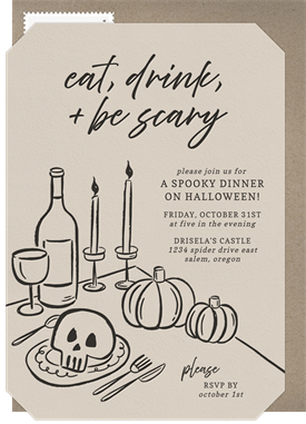 'Eat, Drink, and Be Scary!' Halloween Invitation