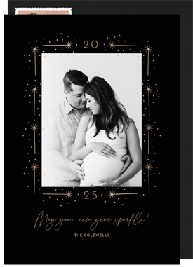 'Sparkler Frame' New Year's Greeting Card