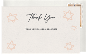 'Playful Stars' Bat Mitzvah Thank You Note