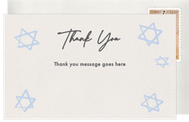 'Playful Stars' Bat Mitzvah Thank You Note