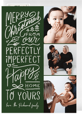 'Perfectly Imperfect' Christmas Greetings Card