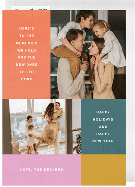 'Colorblock Memories' New Year's Greeting Card