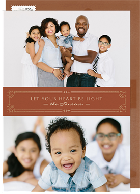 'Let Your Heart Be Light' Christmas Greetings Card