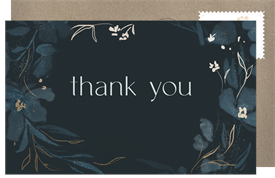 'Ethereal Florals' Wedding Thank You Note