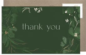 'Ethereal Florals' Wedding Thank You Note