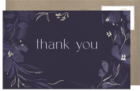 'Ethereal Florals' Wedding Thank You Note