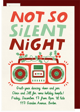 'Not So Silent' Holiday Party Invitation