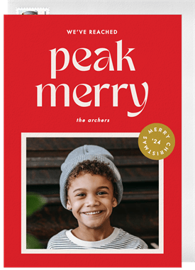 'Peak Merry' Christmas Greetings Card