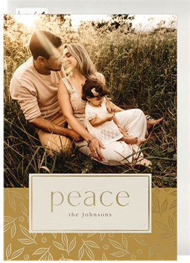 'Elegant Peace' Holiday Greetings Card