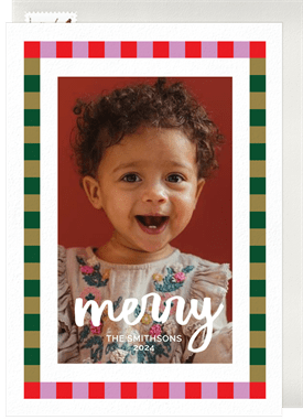 'Bright Frame' Christmas Greetings Card