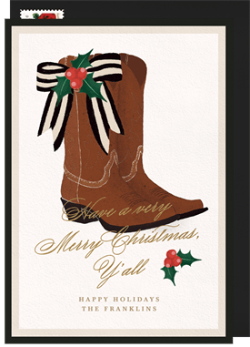 'Cowboy Christmas' Holiday Greetings Card