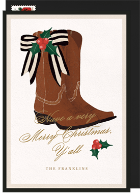 'Cowboy Christmas' Christmas Greetings Card